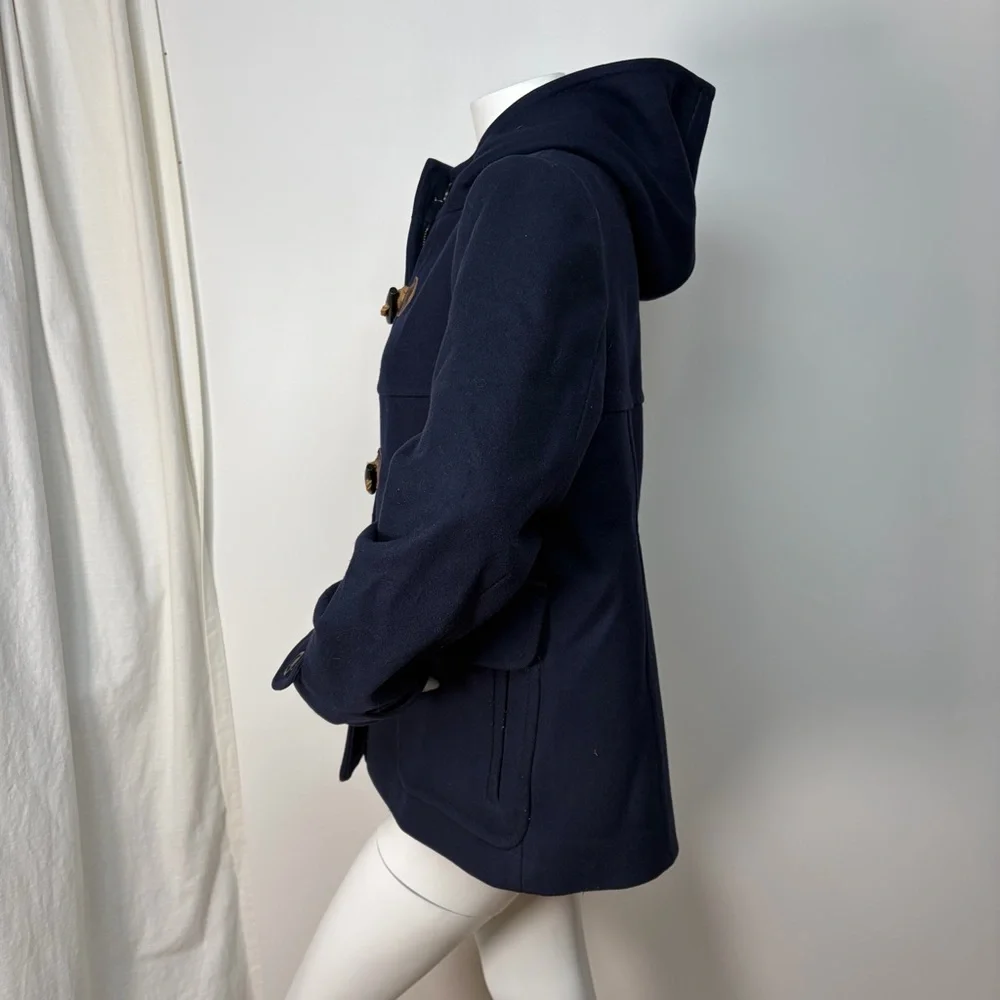 J. Crew Melton Wool Toggle Button Coat Navy - Picture 3 of 8
